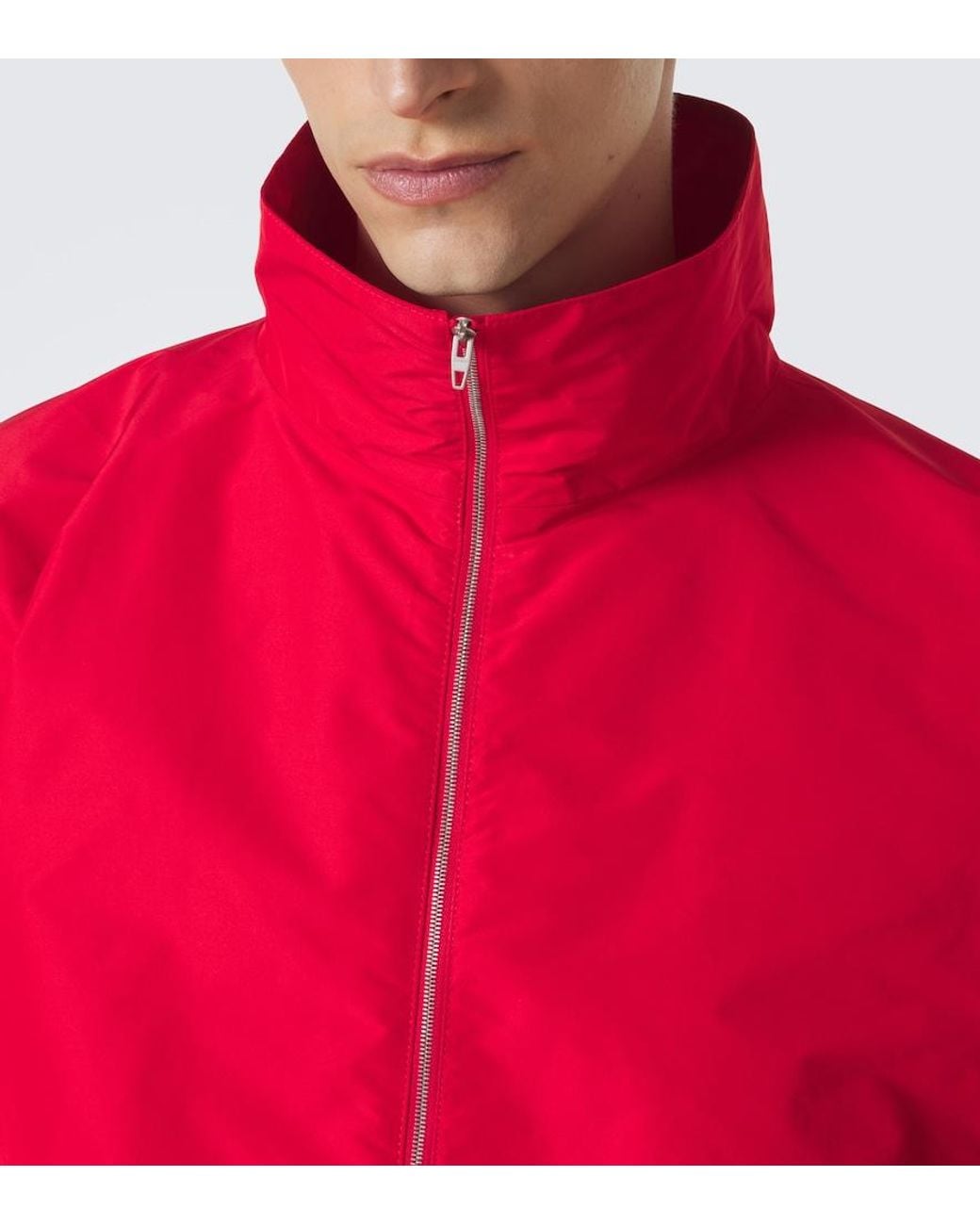 Jil Sander Red Technical Faille Jacket for men