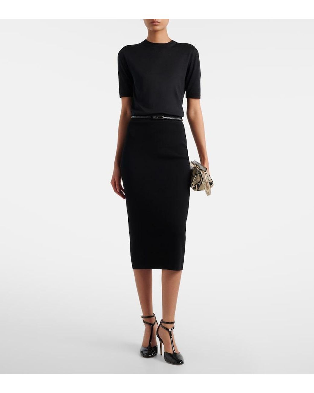 Max Mara Black Pencil Skirt