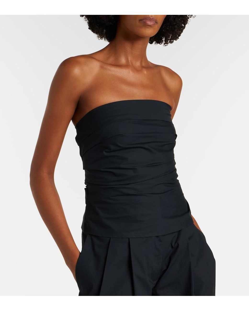 Proenza Schouler Black Label Maisy Cotton-Blend Tube Top