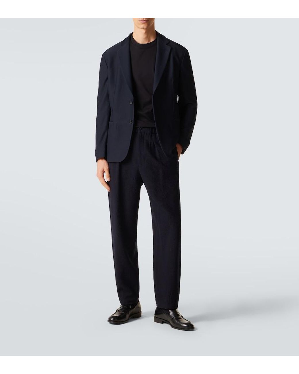 Giorgio Armani Black Cotton Jersey T-Shirt for men