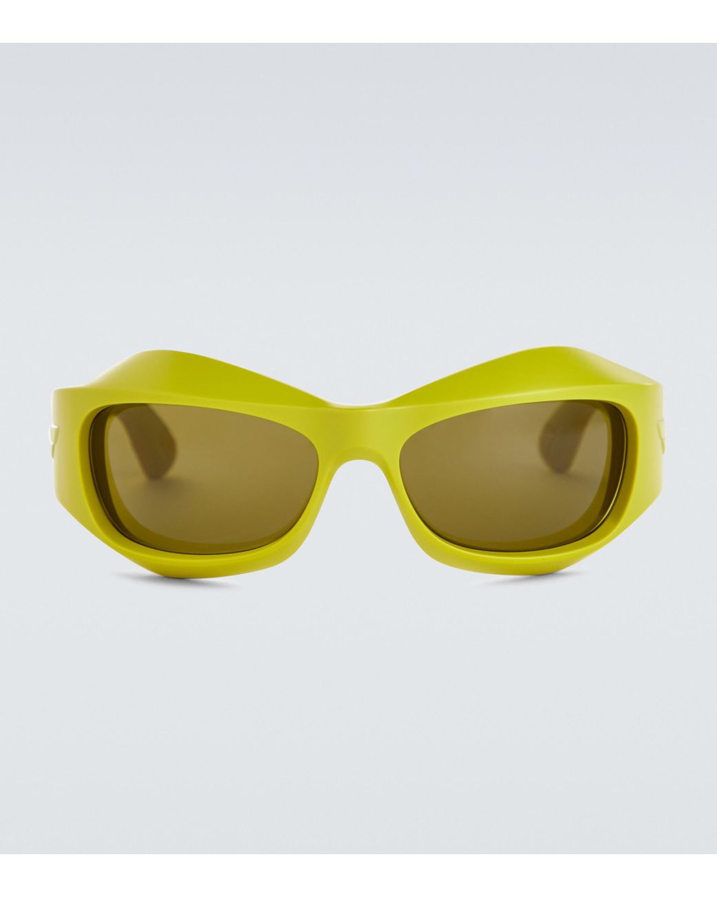 Bottega Synthetic Wraparound Acetate Sunglasses in Green for