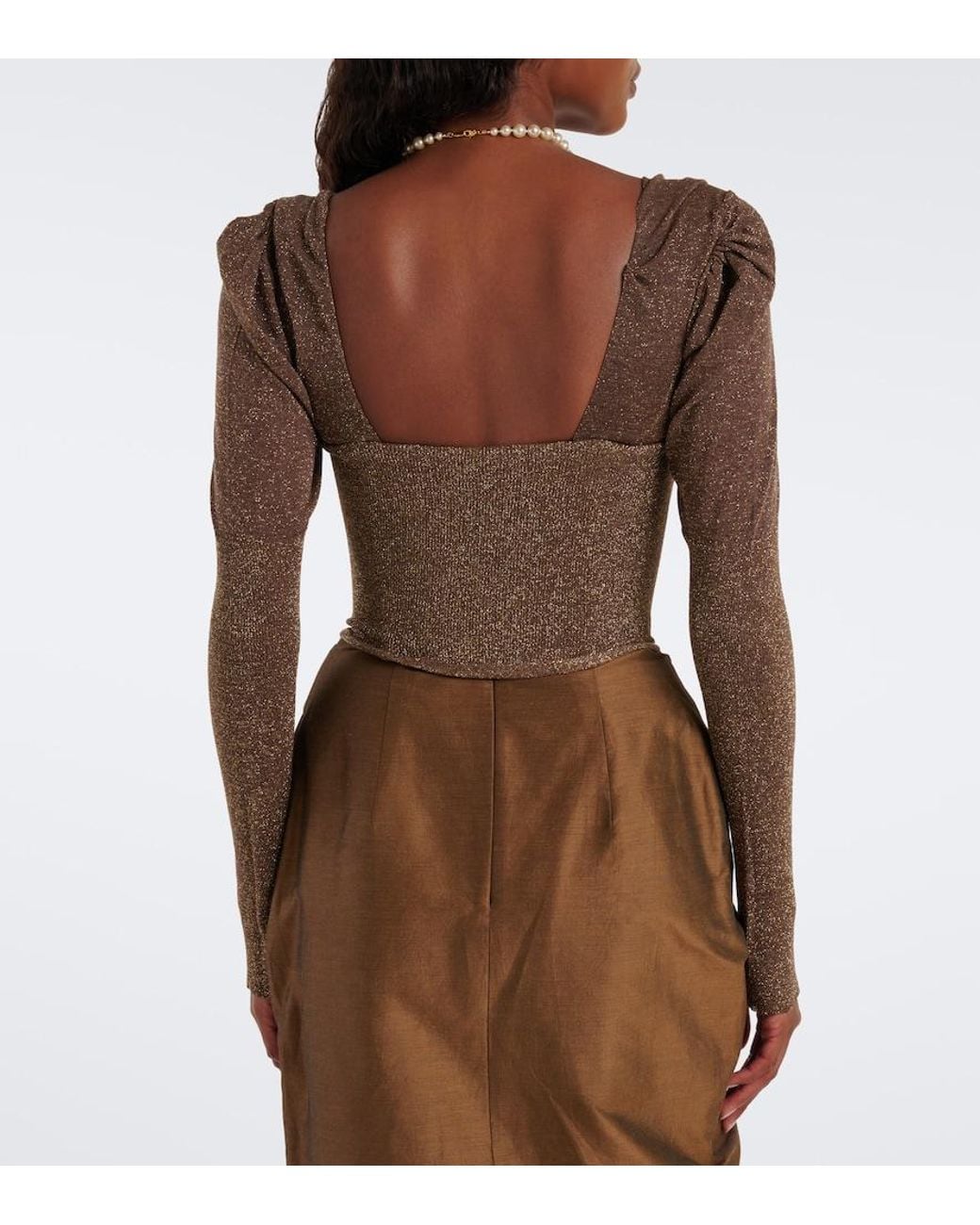 Vivienne Westwood Brown Bea Lame Cardigan