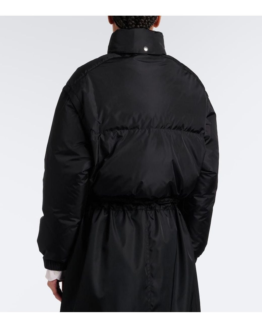 Prada Black Re-Nylon Cropped Down Jacket