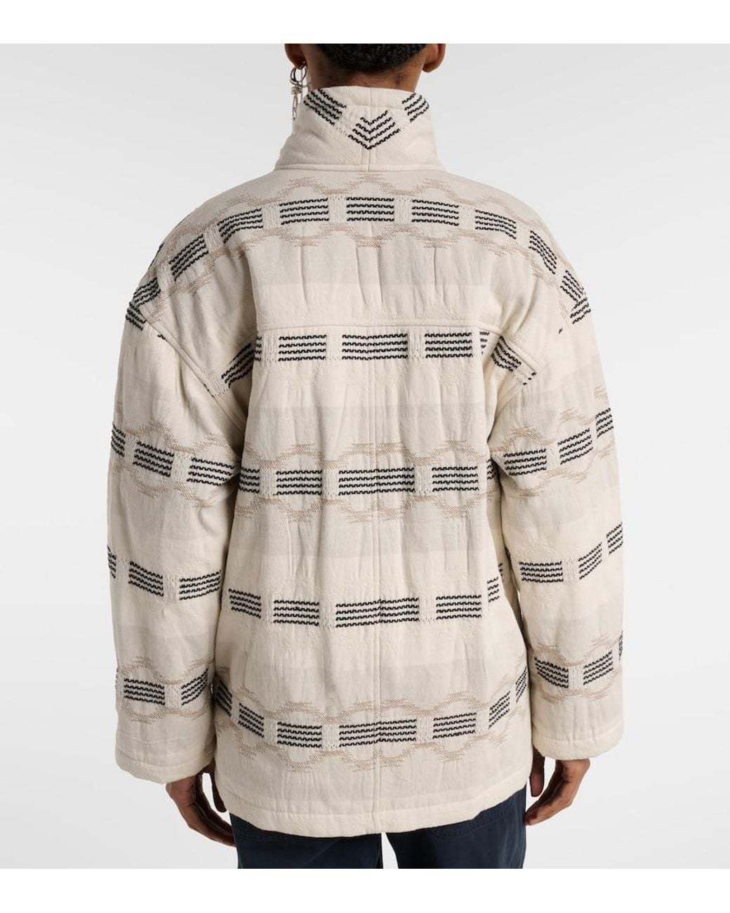 Isabel Marant Natural Qayla Cotton-Blend Jacquard Jacket