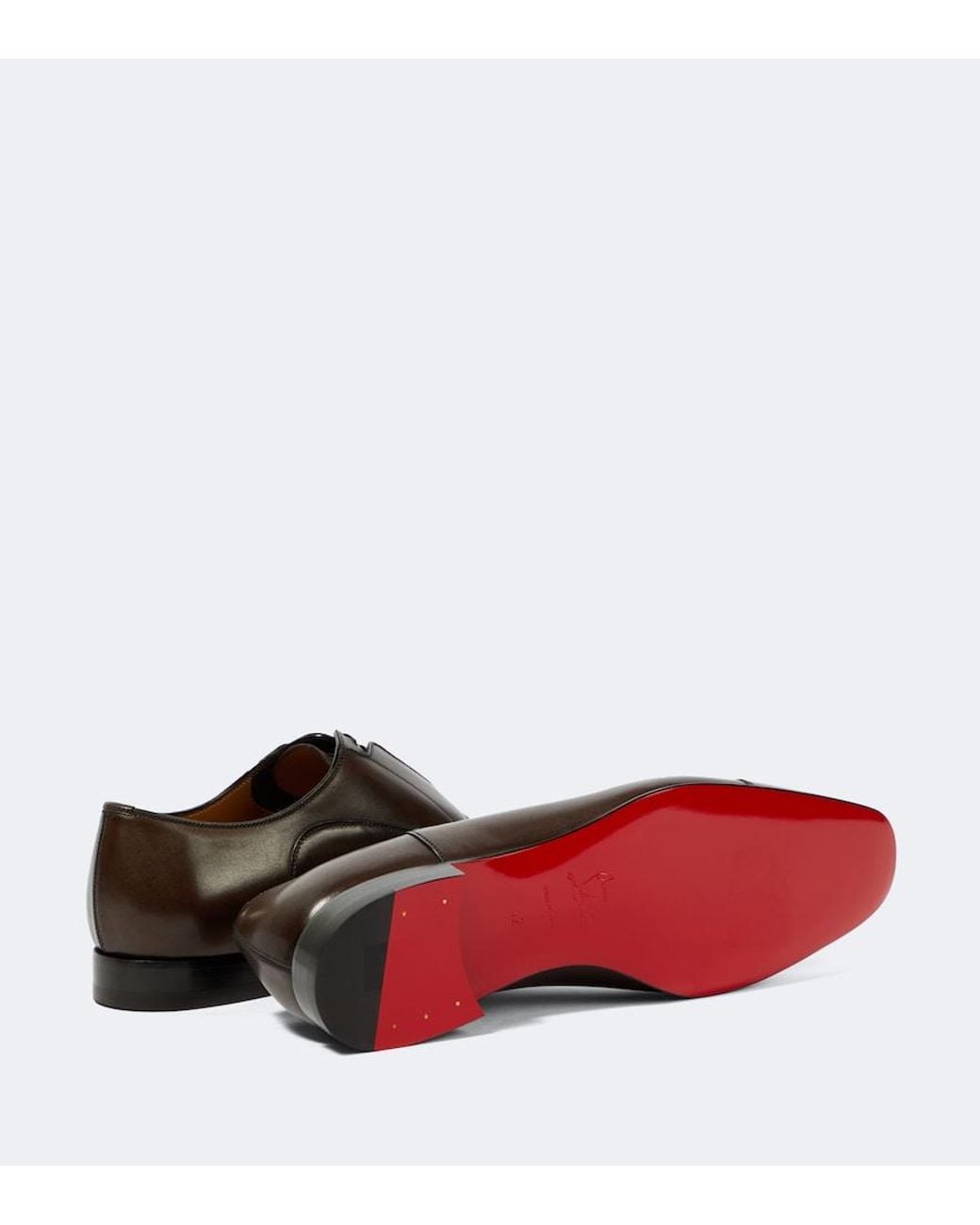 Christian Louboutin Brown Greghost Leather Oxford Shoes for men