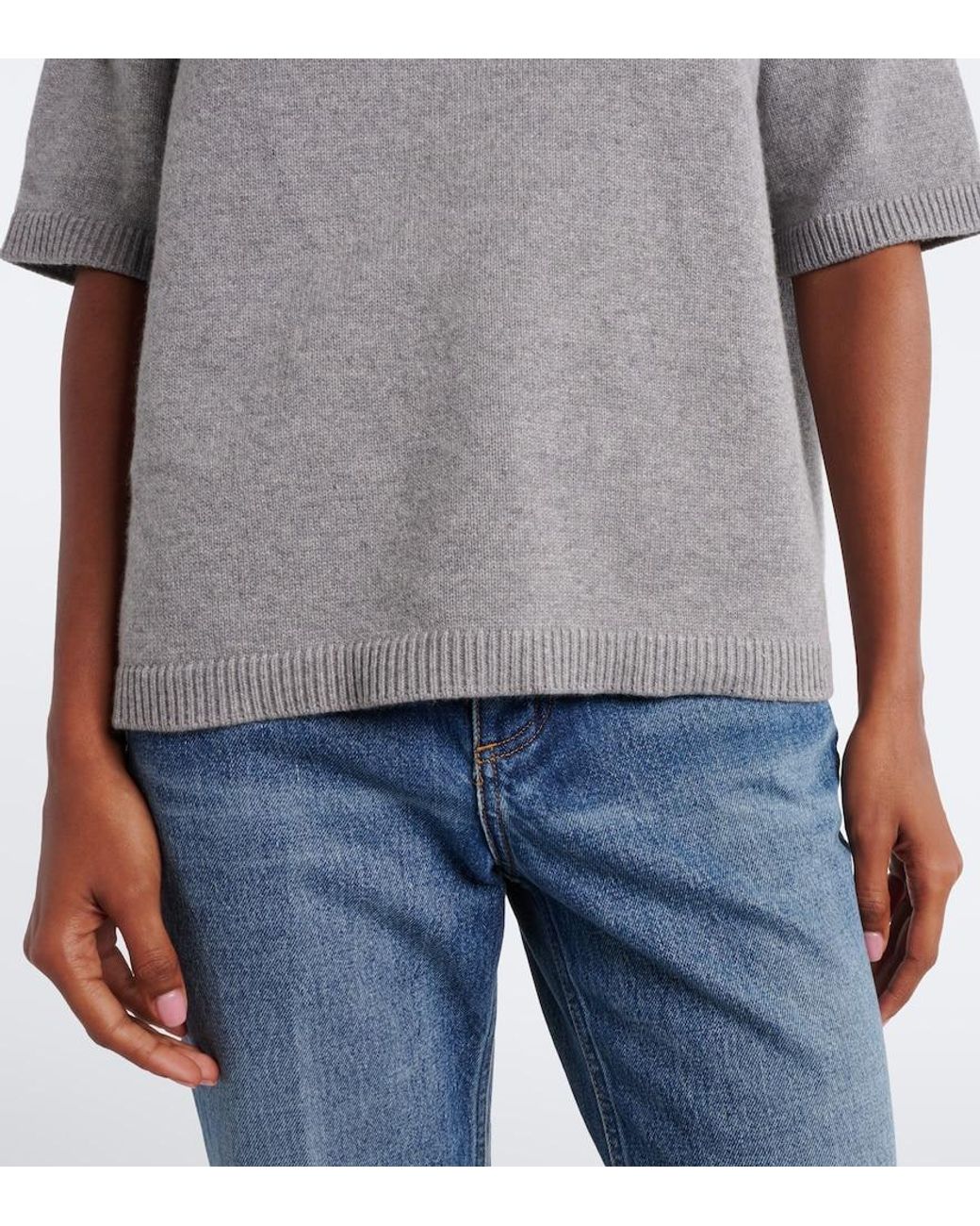 Alaïa Gray Cashmere And Wool-Blend Sweater
