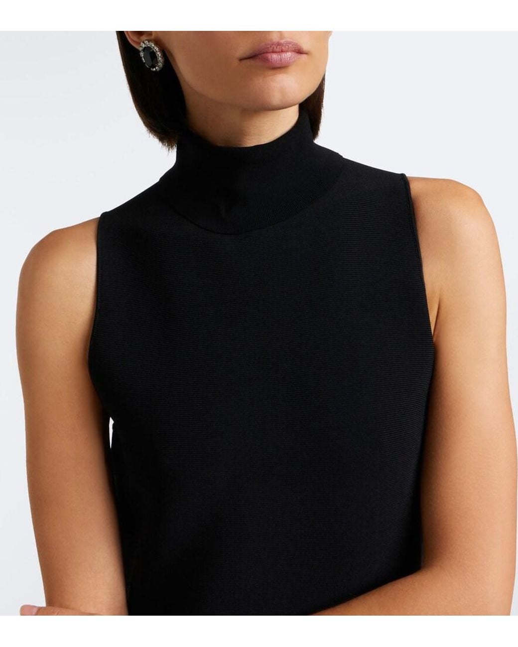 Jonathan Simkhai Black Savine Lame Minidress