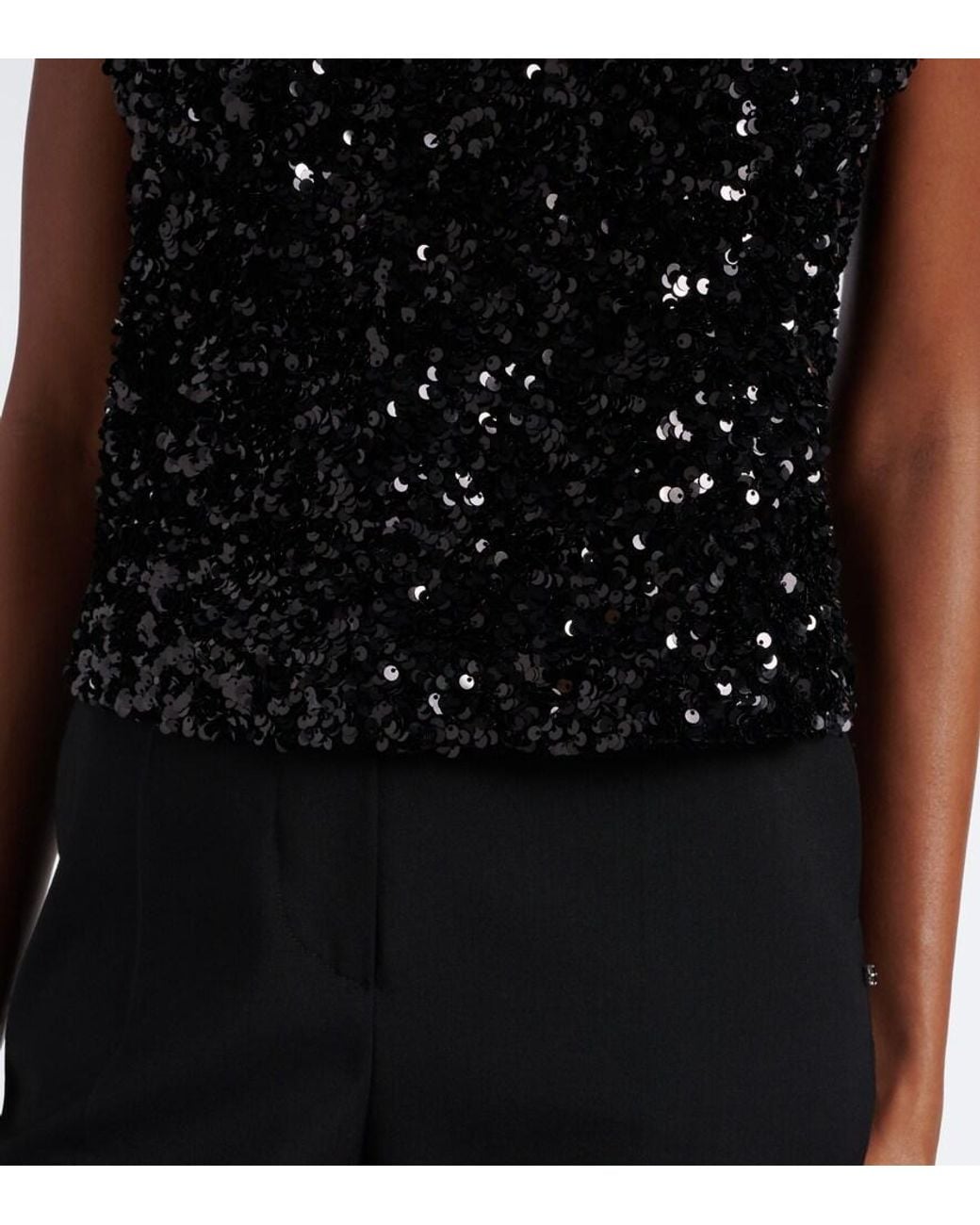 Vince Black Sequined Top