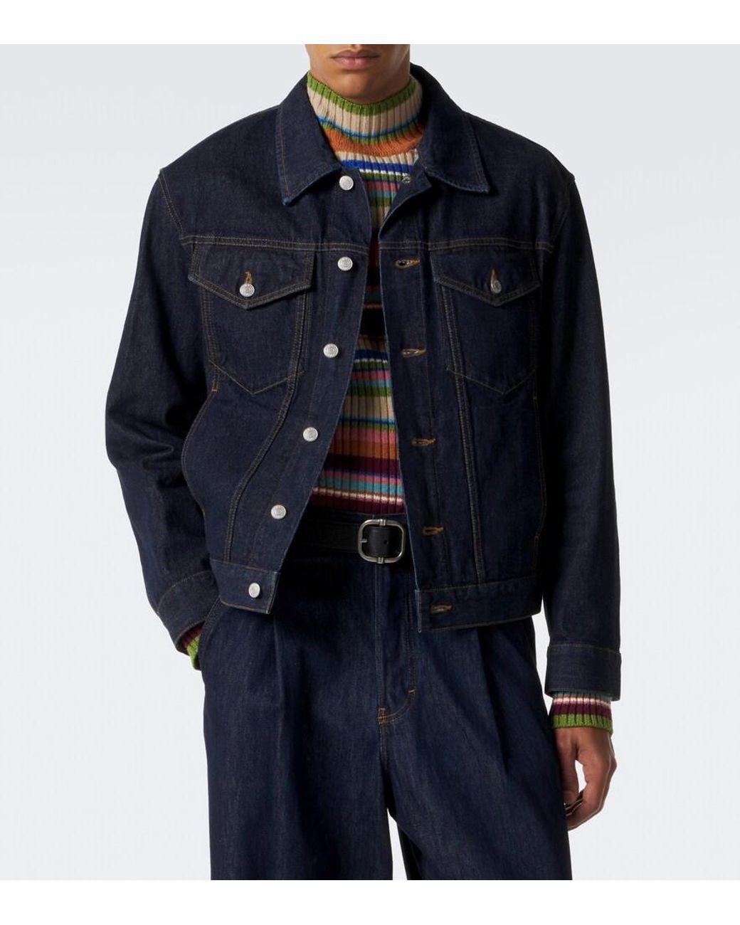 Dries Van Noten Blue Denim Jacket for men