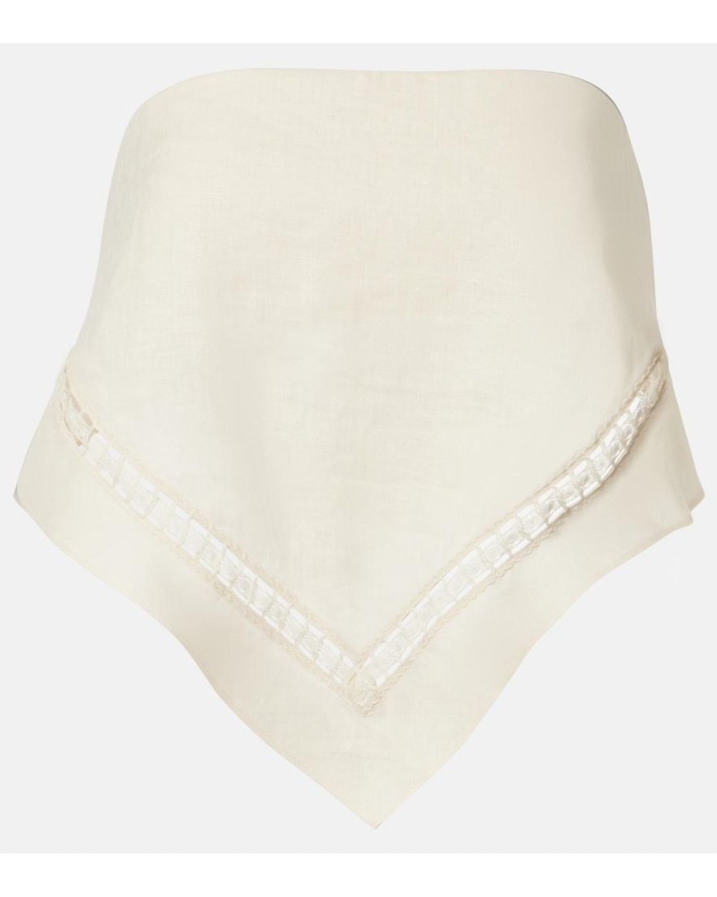 Jonathan Simkhai Natural Linen-Blend Top