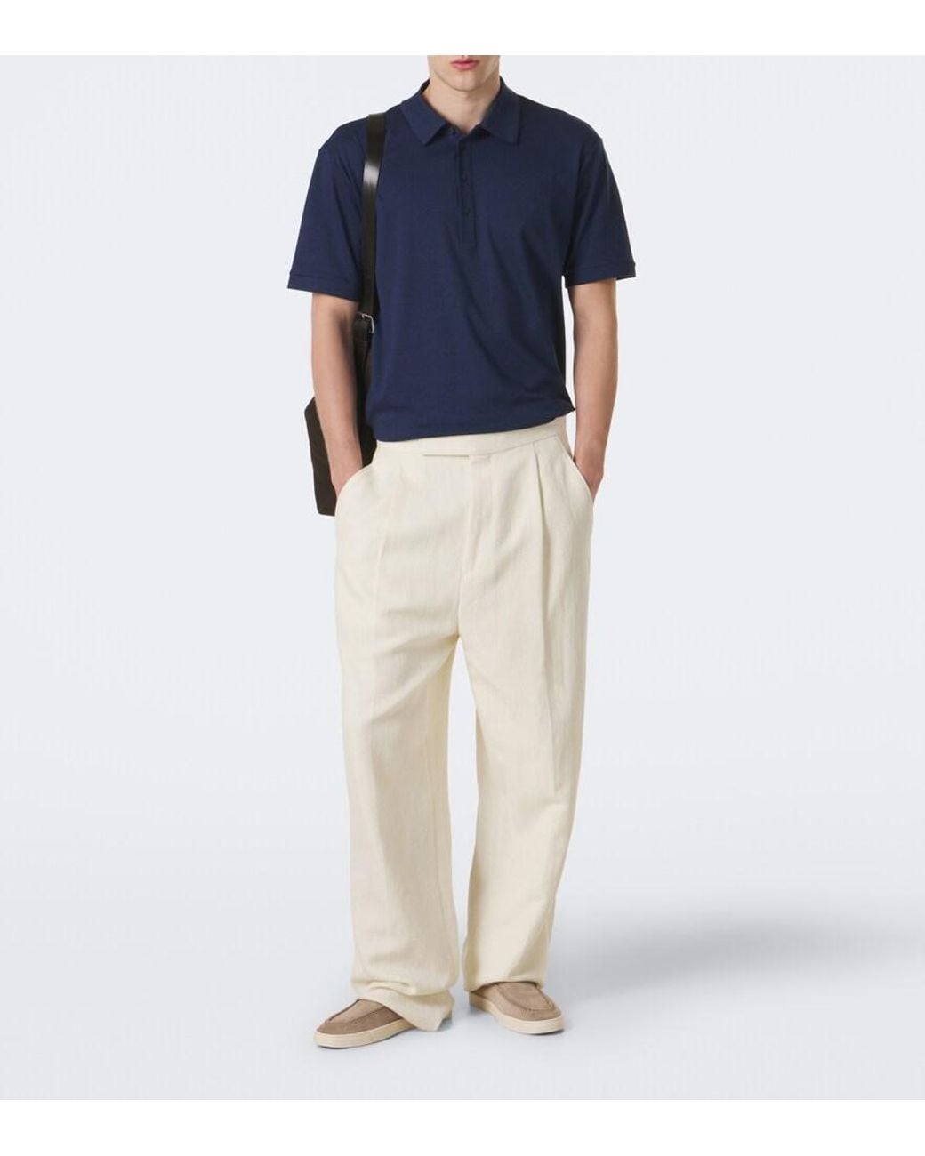 Giorgio Armani Blue Cotton Polo Shirt for men