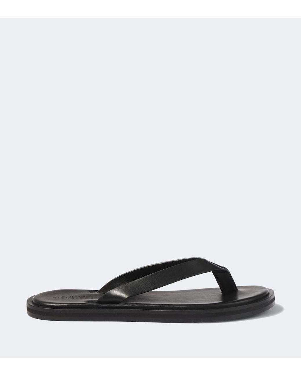 Studio Nicholson Black Curren Leather Thong Sandals for men