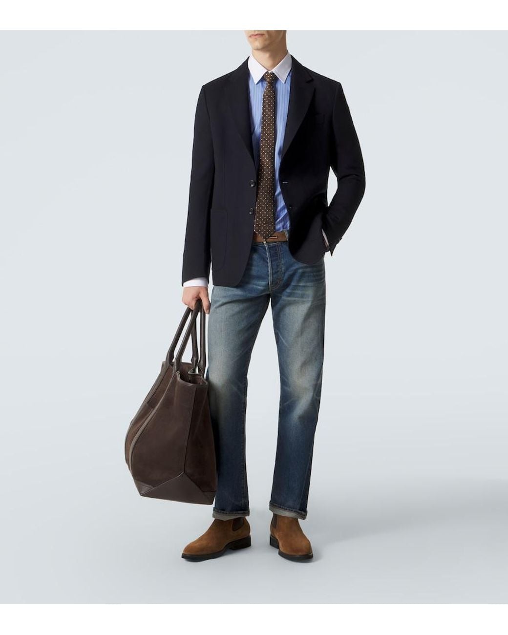 Tom Ford Blue Wool Jacket for men
