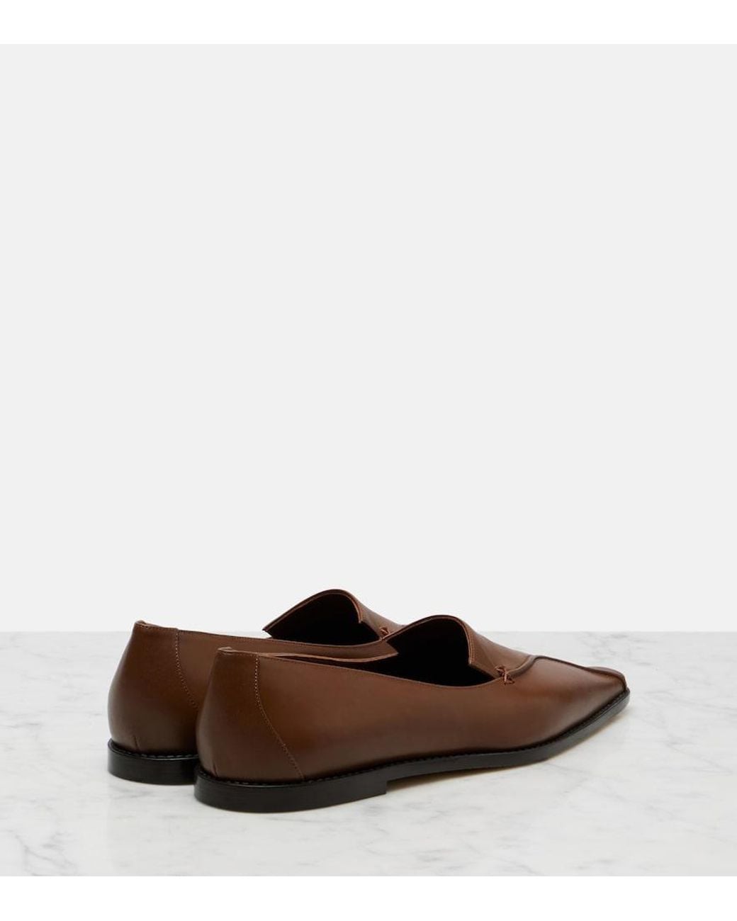 Manolo Blahnik Brown Cleofe Leather Loafers