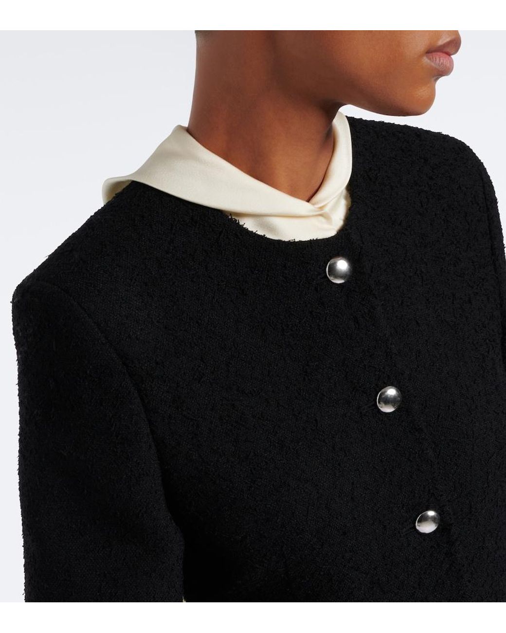 Rohe Black Knitted Wool-Blend Cardigan