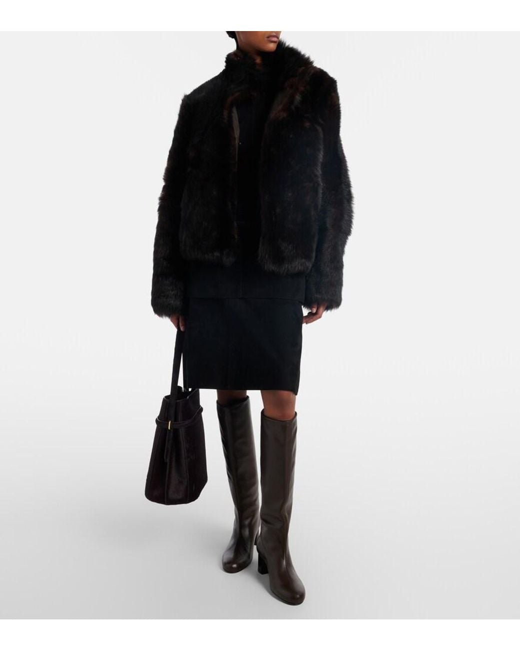 Totême Black Downtown Leather Knee-High Boots