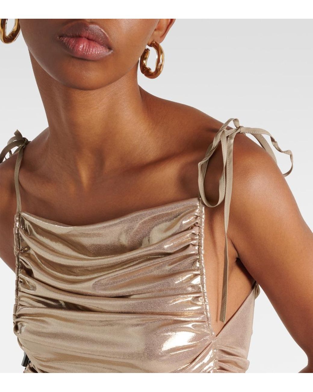 Maticevski Natural Marly Ruched Top