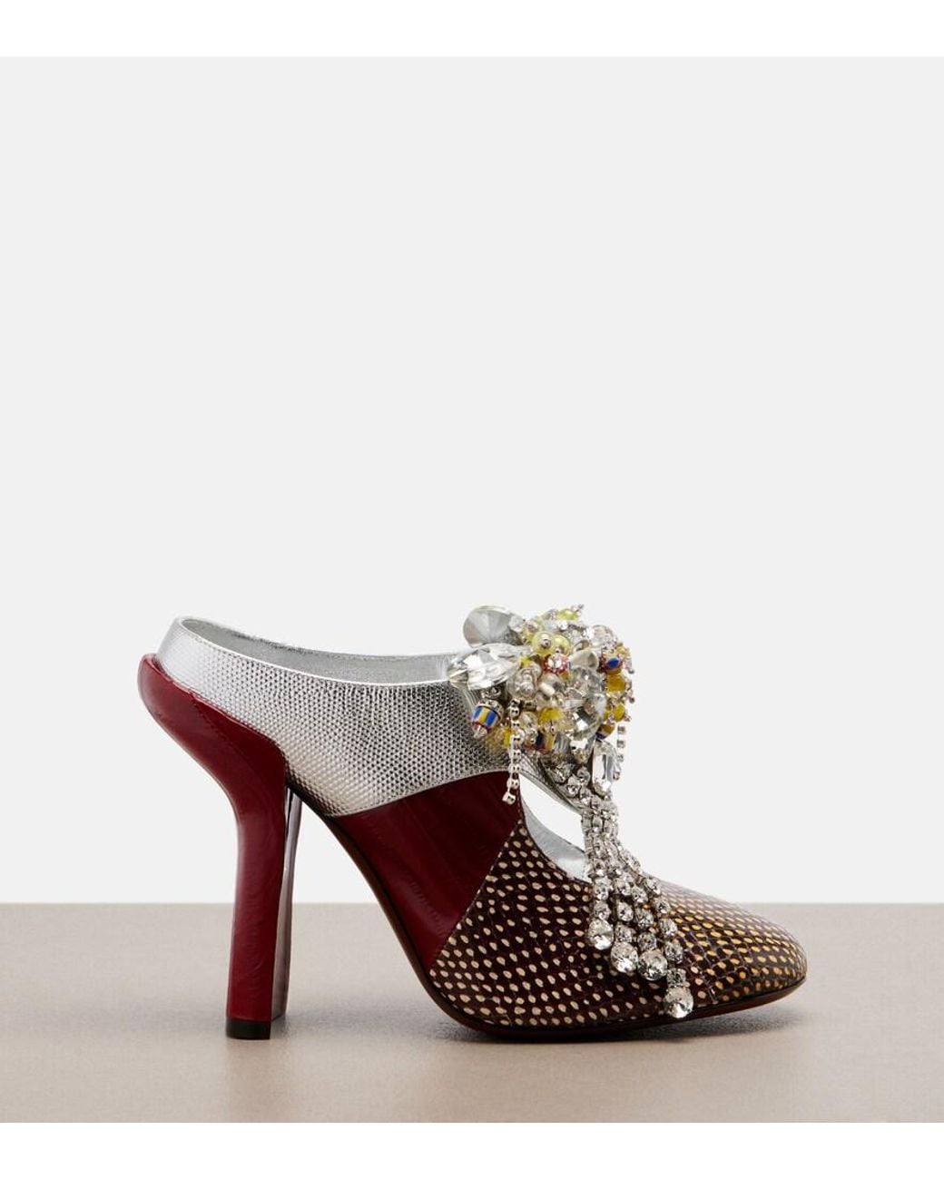 Mules Patchwork di Dries Van Noten in Red