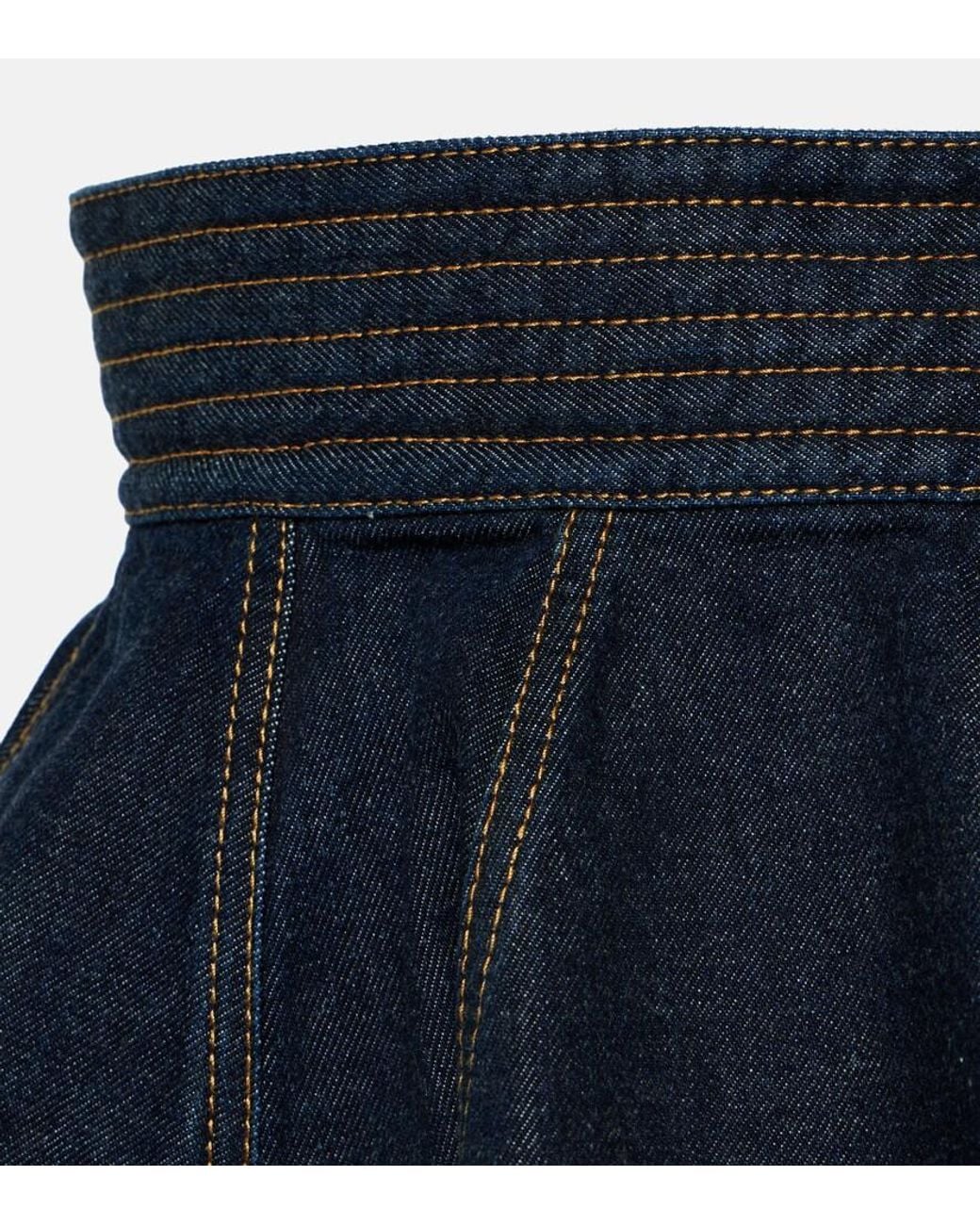Alaïa Blue Peplum Denim Belt