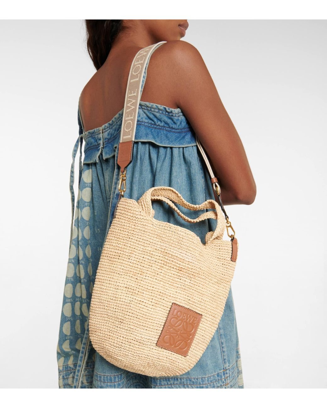Loewe Paula s Ibiza Slit Mini Raffia Tote Lyst UK