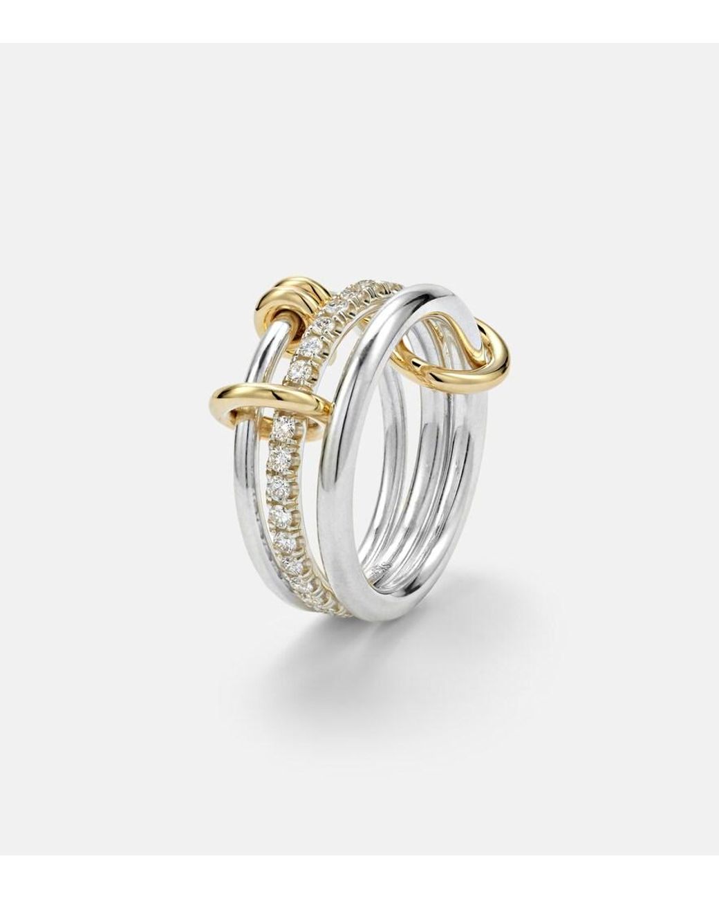 Spinelli Kilcollin White Raneth 925 Sterling And 18Kt Ring With Diamonds