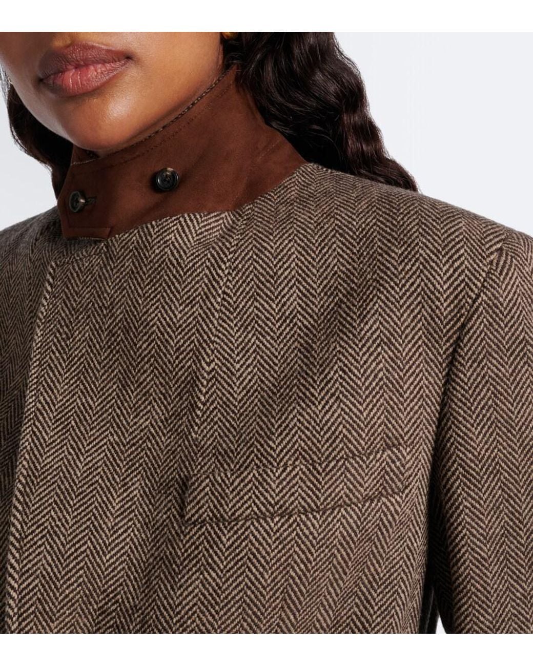 Ralph Lauren Brown Preston Ii Wool-Blend Tweed Blazer