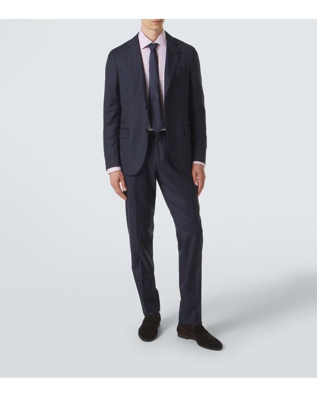Lardini Blue Virgin Wool Suit for men
