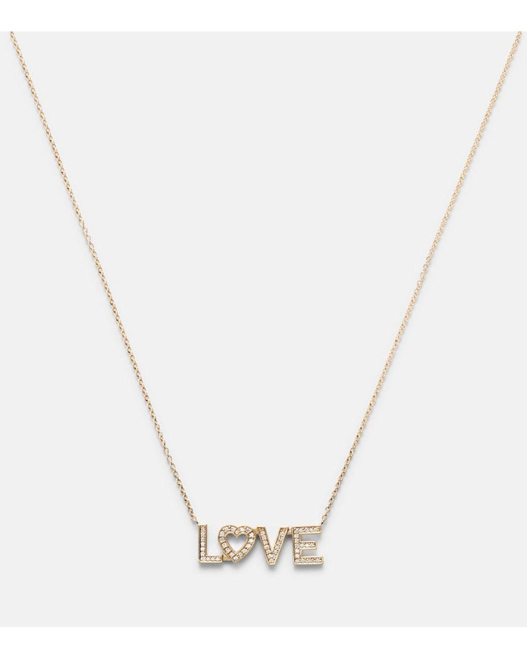 Sophie Bille Brahe White Love 18Kt Necklace With Diamonds