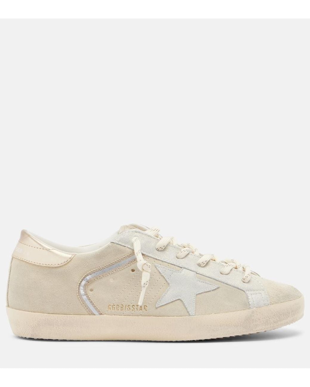 Golden Goose Deluxe Brand White Super Star Suede Sneakers