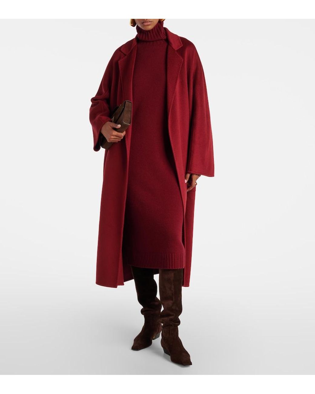 Max Mara Red Summer Cashmere Sweater Dress