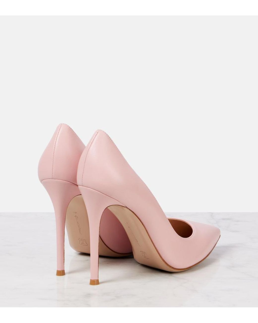 Gianvito Rossi Pink Gianvito 105 Leather Pumps