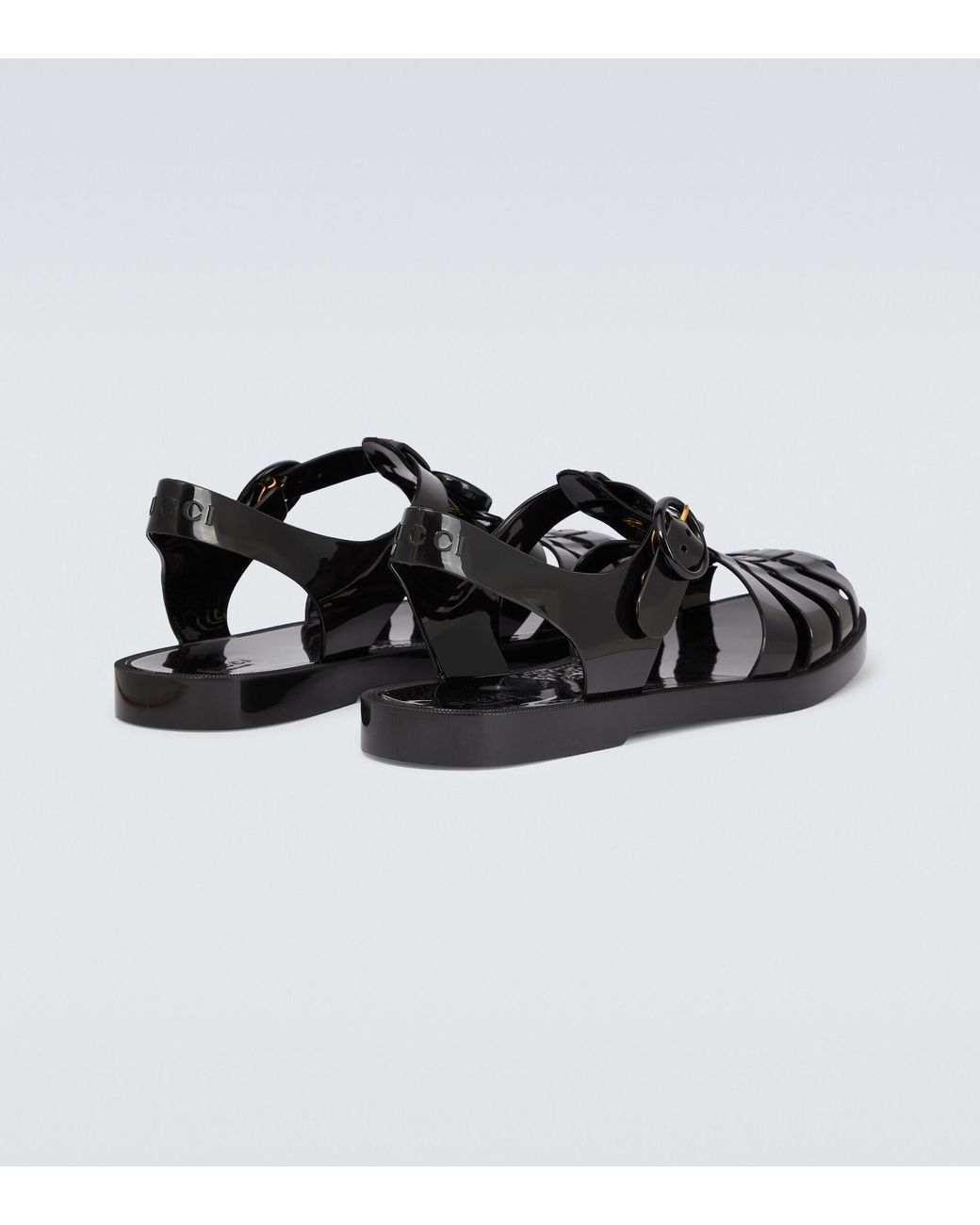 Gucci Caged Rubber Sandals in Black for Men | Lyst display picture 1