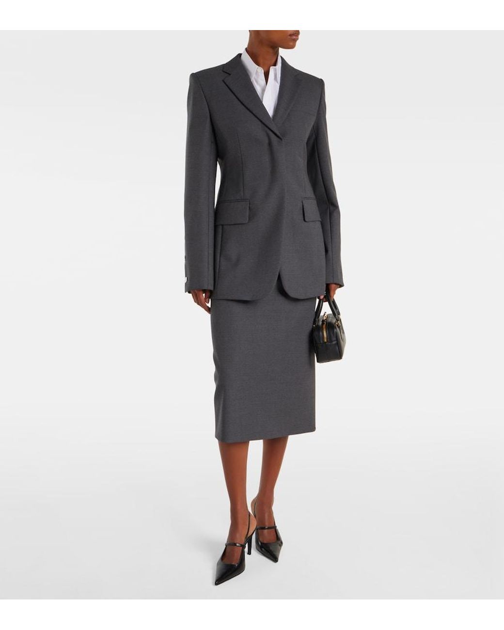 Sportmax Black Ranghi Virgin Wool Blazer