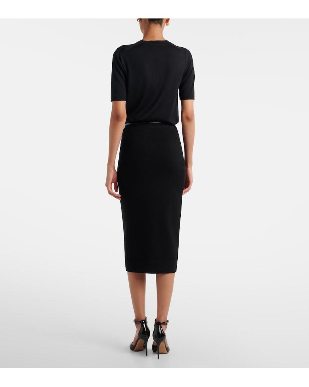 Max Mara Black Pencil Skirt