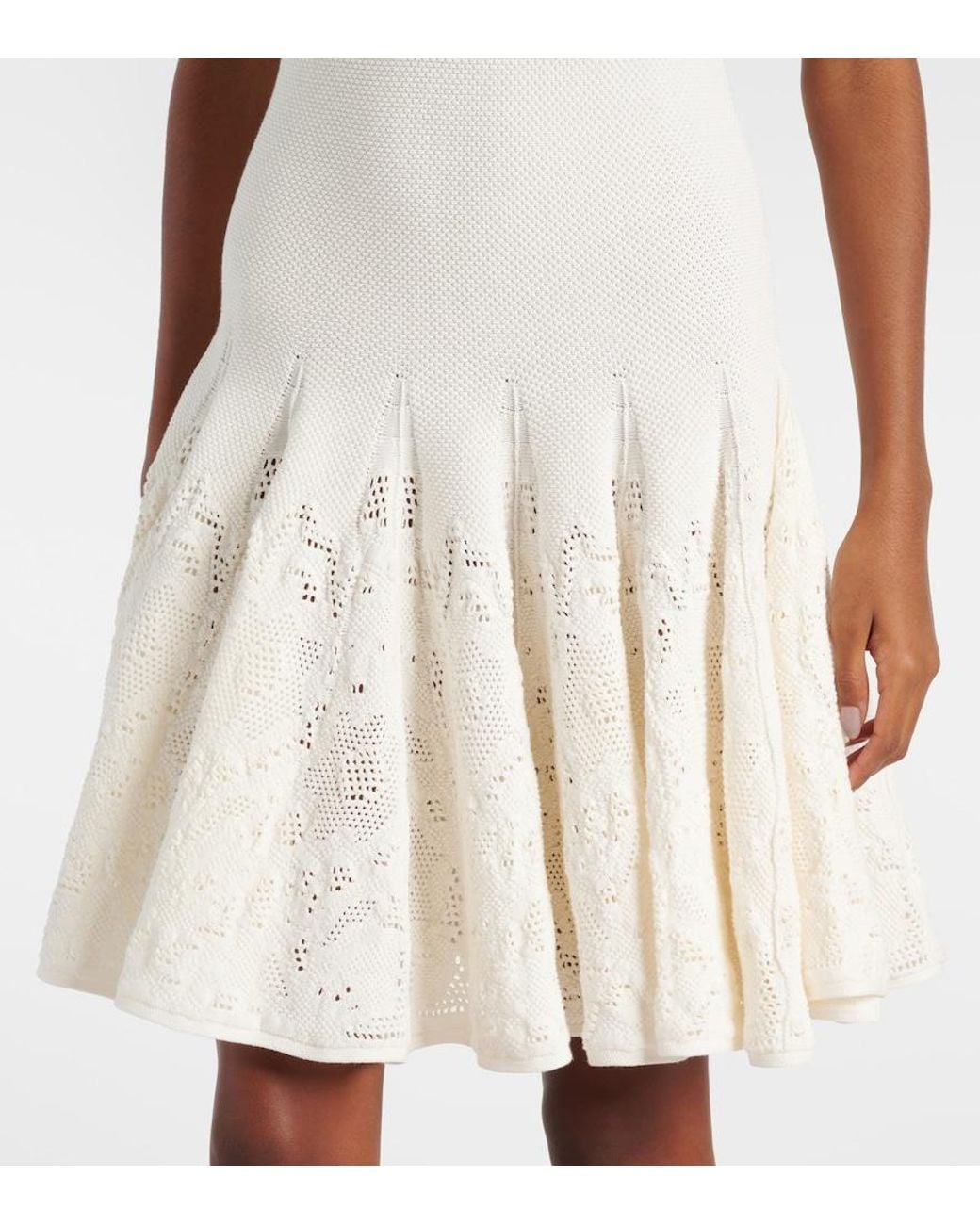 Alaïa White Skater Mini Dress
