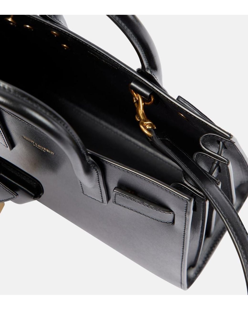 Sac De Jour Baby En Cuir Saint Laurent en coloris Black