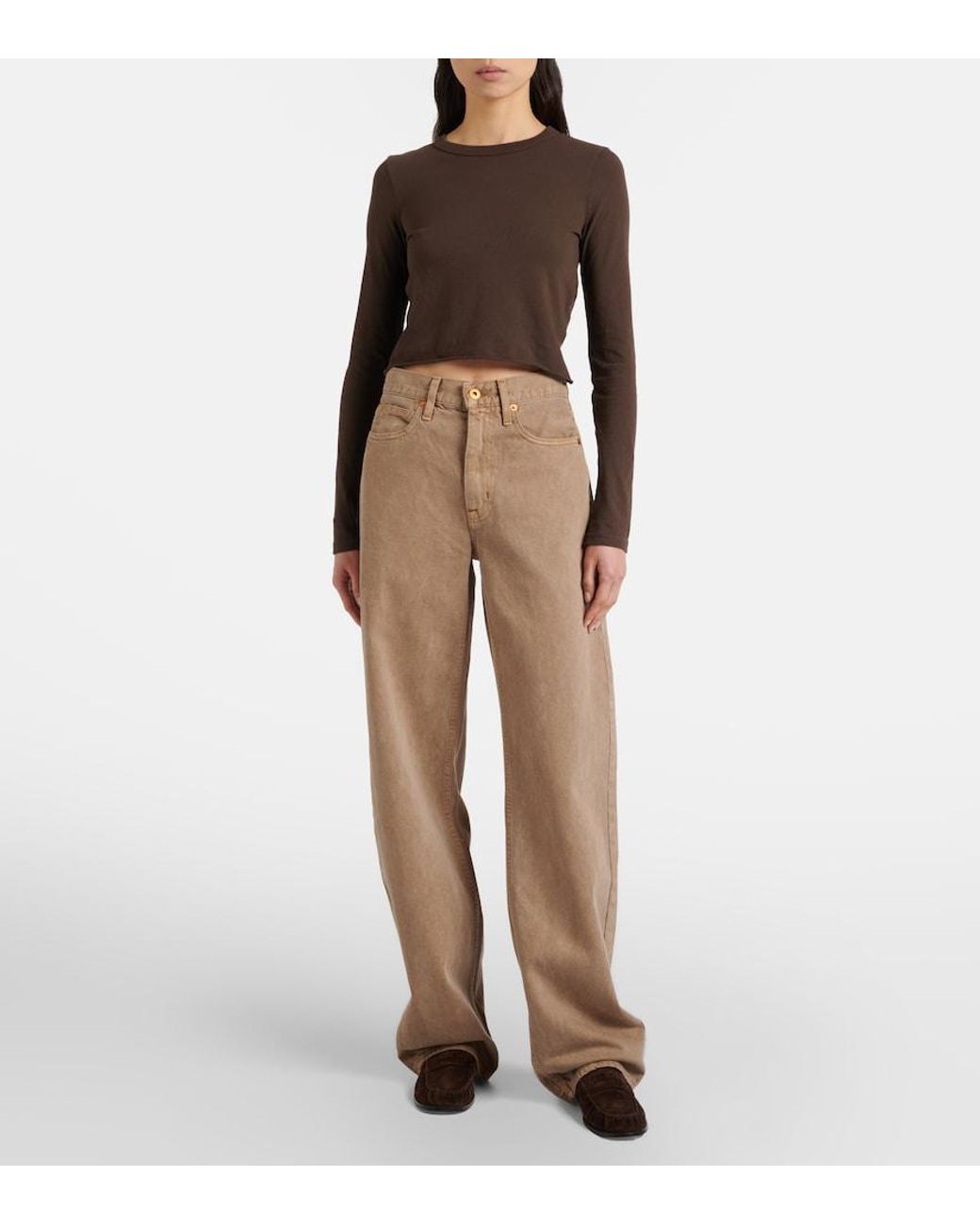SLVRLAKE Denim Natural Cassie High-Rise Straight Jeans
