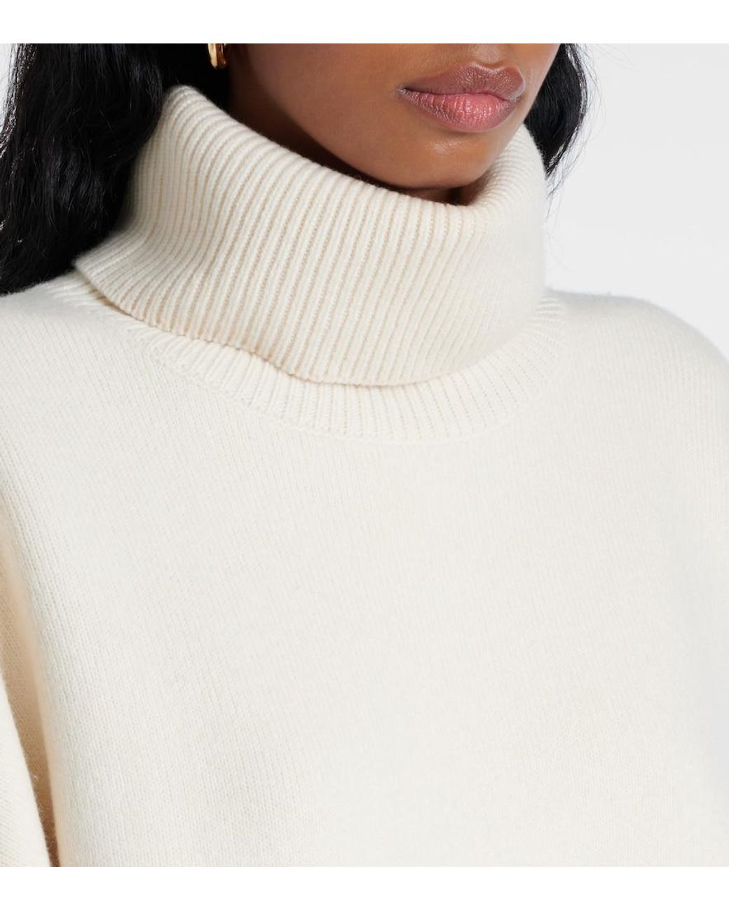 Totême Natural Wool And Cashmere-Blend Turtleneck Sweater