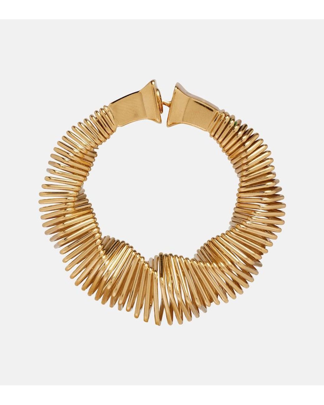 Alaïa Metallic Spiral Small Hoop Earrings