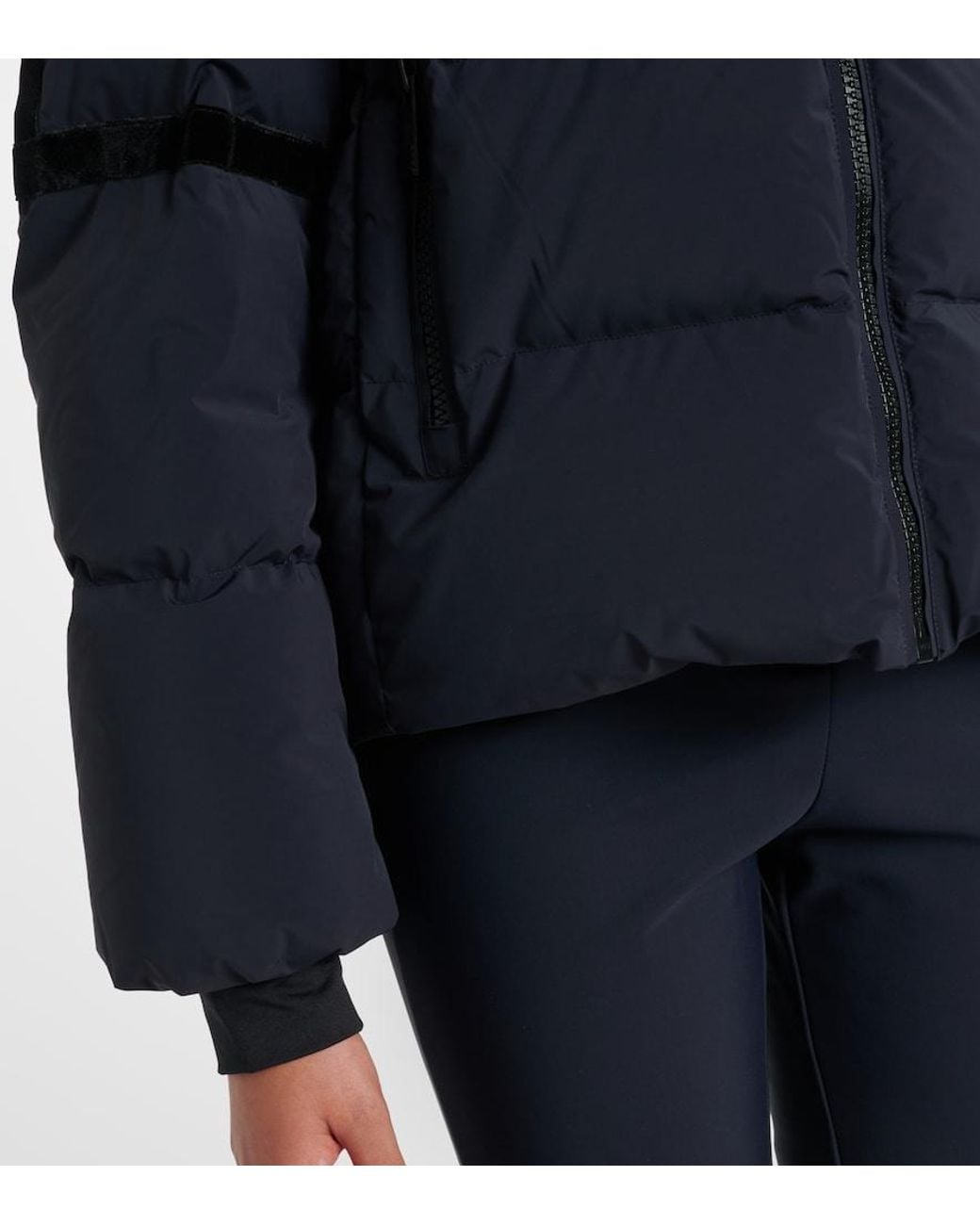 Fusalp Blue Barsy Velvet-Trimmed Down Ski Jacket