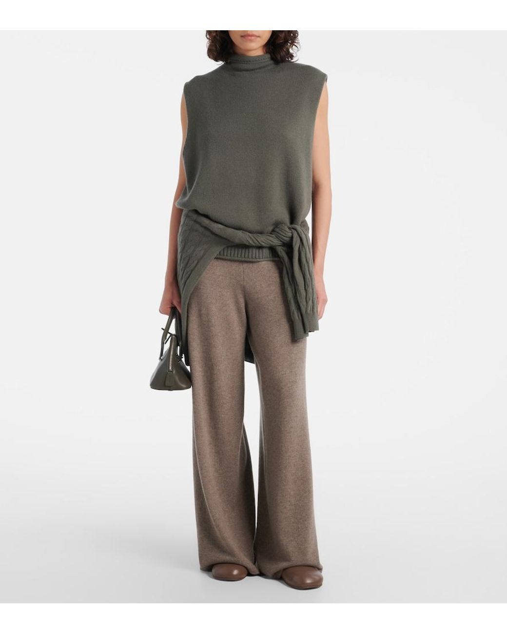 Lisa Yang Green Knitted Cashmere Top