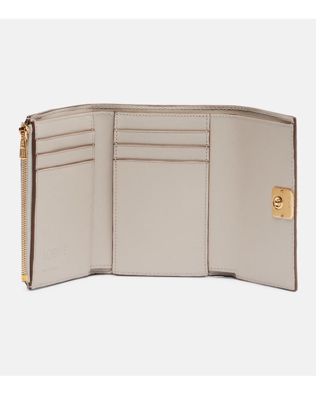 Loewe Natural Anagram Small Leather Wallet