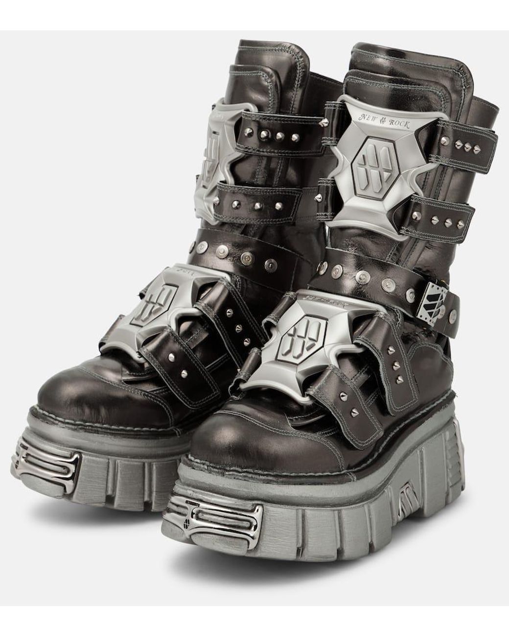 Vetements X New Rock Gamer Platform Boots in Gray Lyst