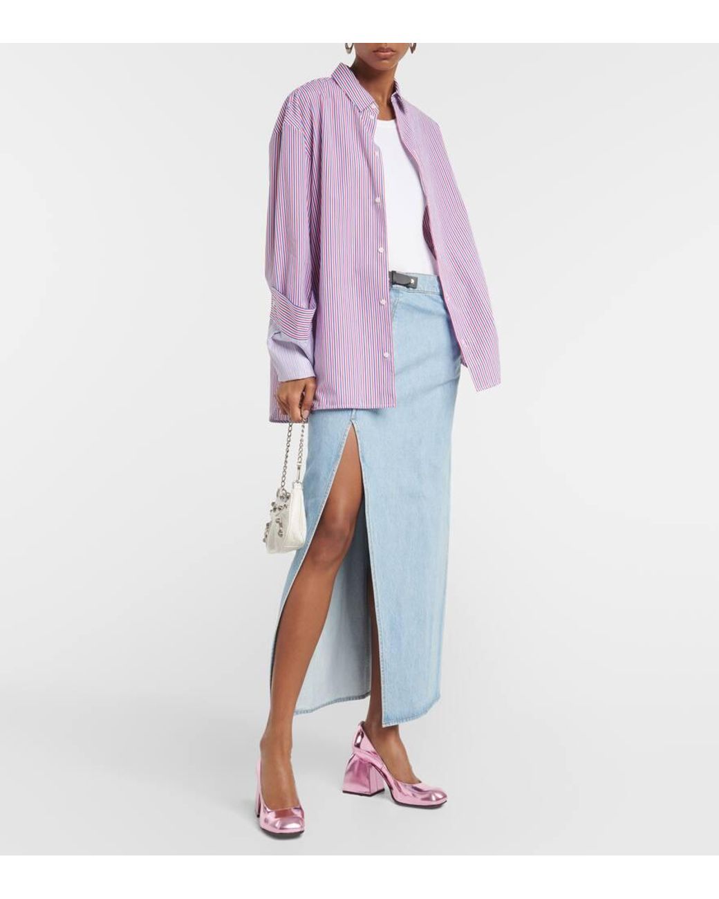 NODALETO Bulla Air 90 Metallic Leather Pumps in Pink | Lyst