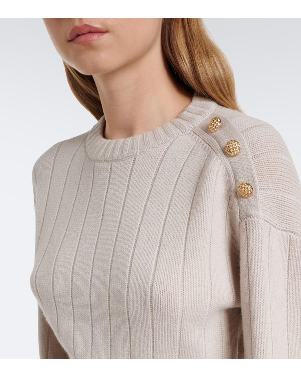 Jardin Des Orangers Natural Virgin Wool And Cashmere Sweater