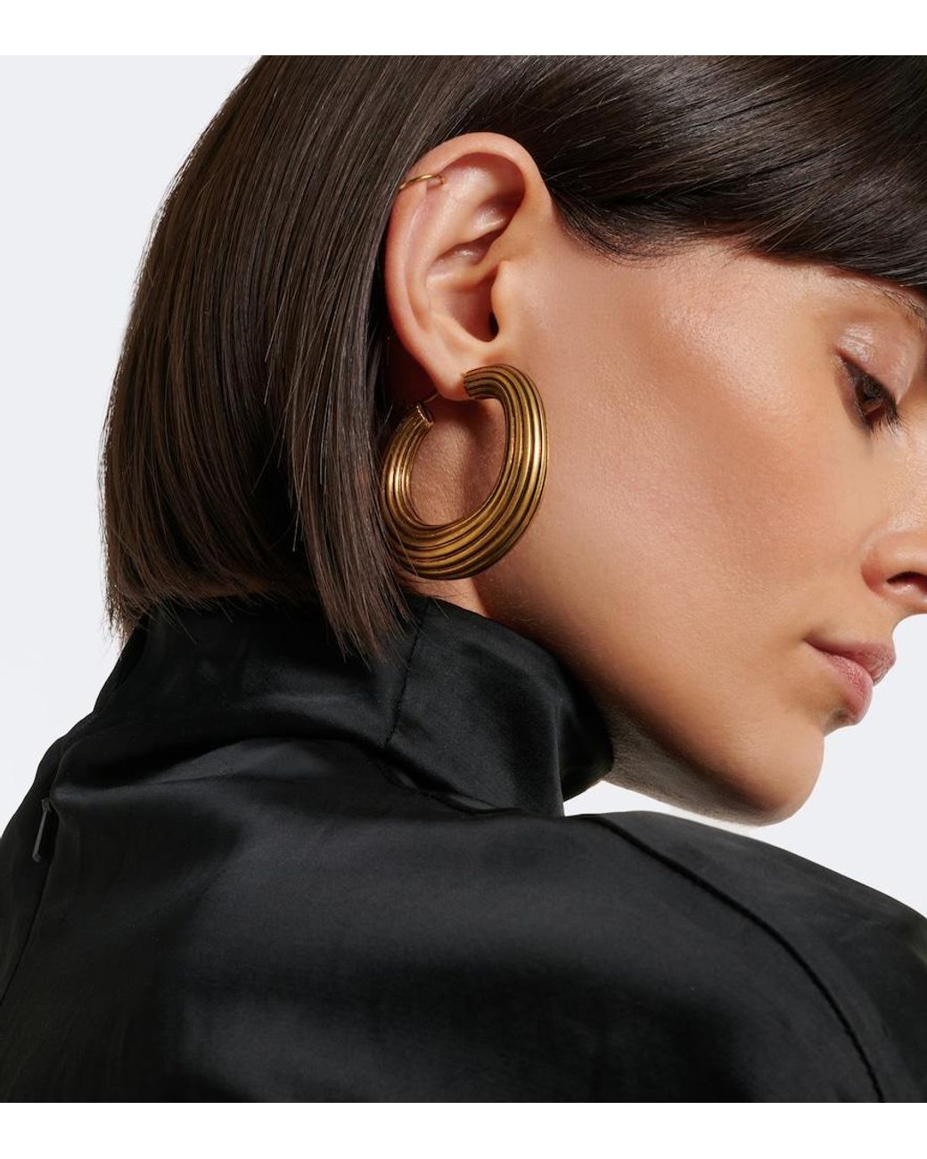 Khaite Metallic Santa Fe 18Kt-Plated Brass Earrings