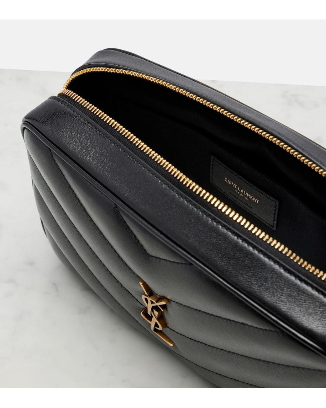 Saint Laurent Black Loulou Quilted Leather Camera Bag