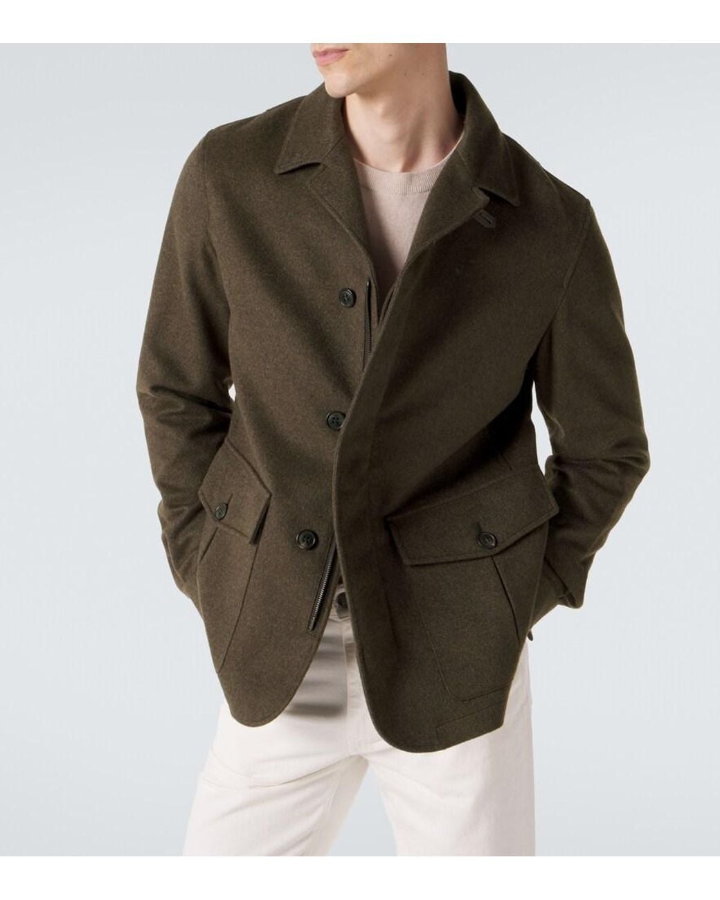 Zegna Green Falcon Cashmere Jacket for men