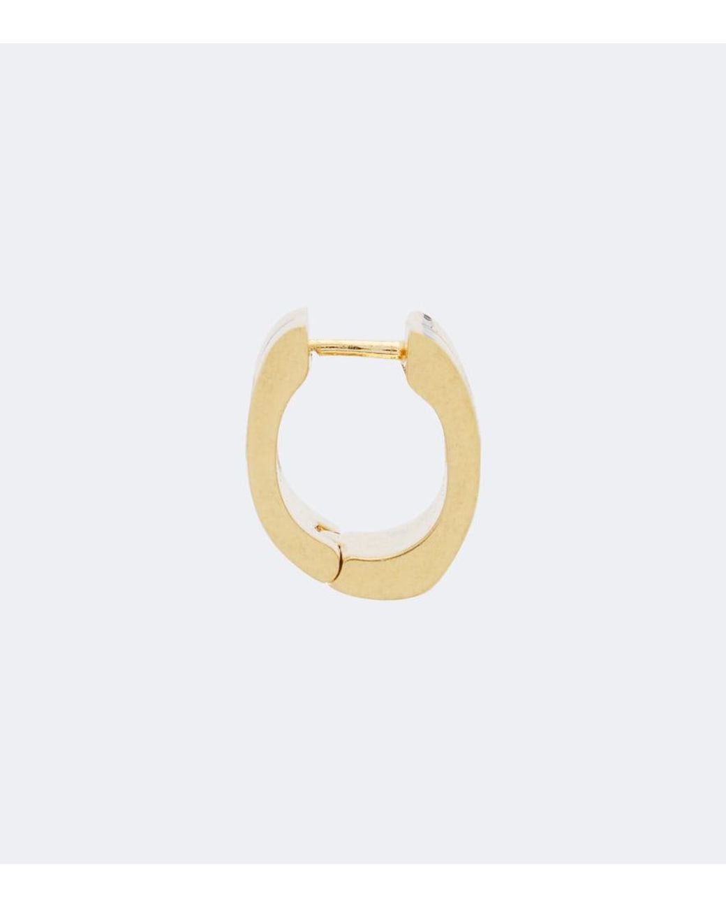 Totême White Signature-Plated Huggie Earrings