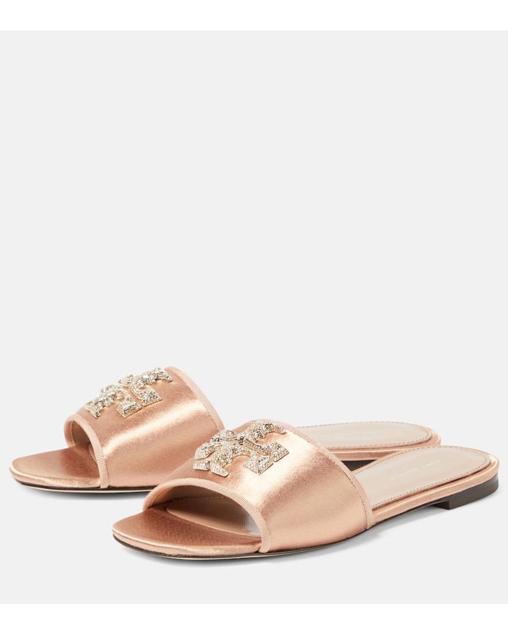 Tory Burch Natural Miller Crystal-Embellished Slides